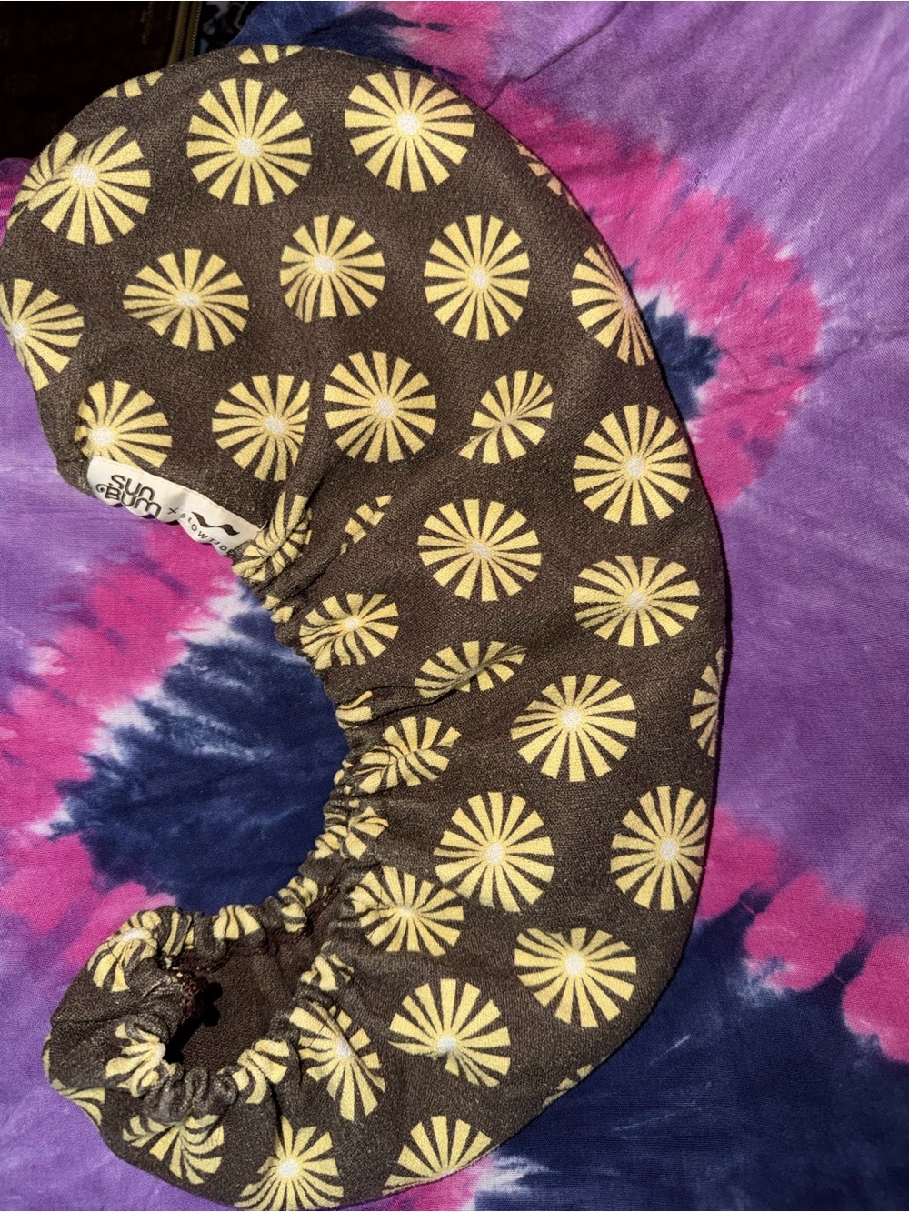 Sun bum and slow tide Brown & Yellow Printed Hair towel
